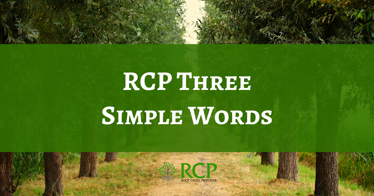 RCP Three Simple Words - The Root Cause Protocol